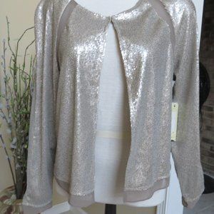Reba Sequined open front Cardigan NWT / M